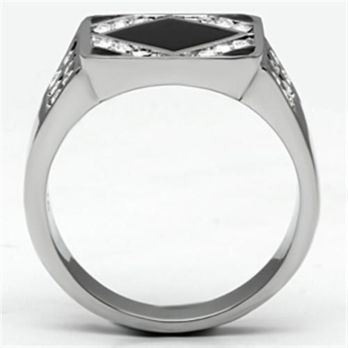 Men Stainless Steel Synthetic Crystal Rings TK710