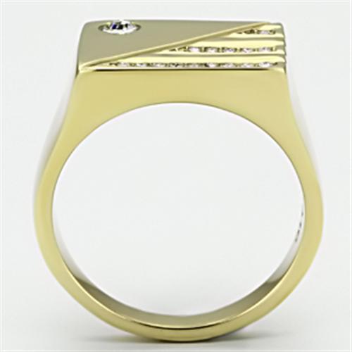 Men Stainless Steel Synthetic Crystal Rings TK731