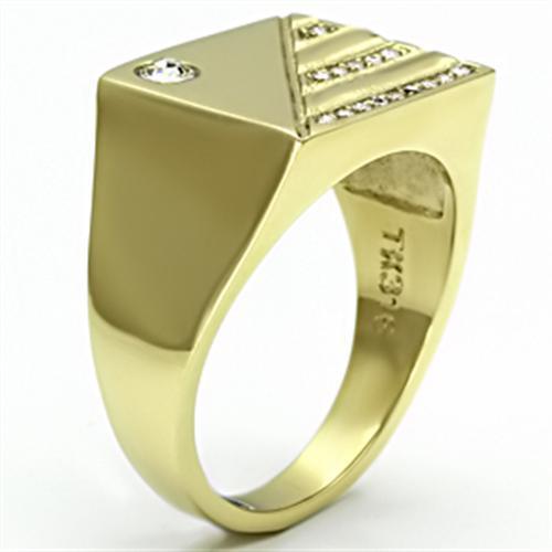 Men Stainless Steel Synthetic Crystal Rings TK731