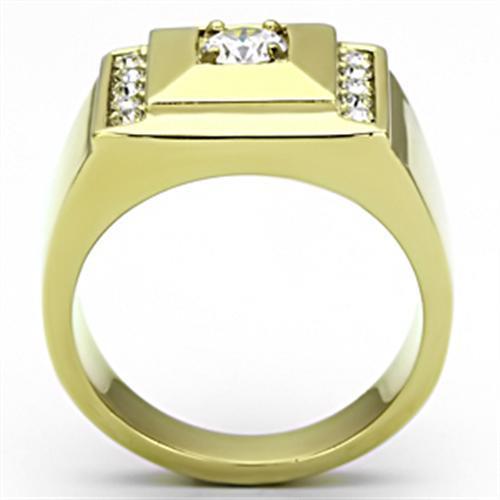 Men Stainless Steel Cubic Zirconia Rings TK732