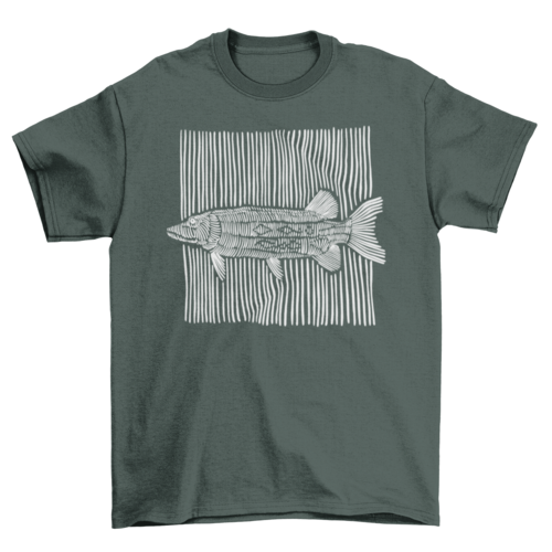 Fish chalk lines t-shirt