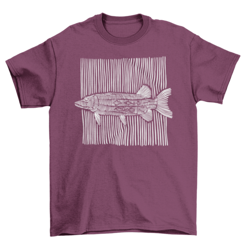 Fish chalk lines t-shirt