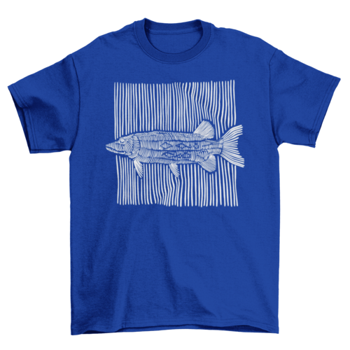 Fish chalk lines t-shirt