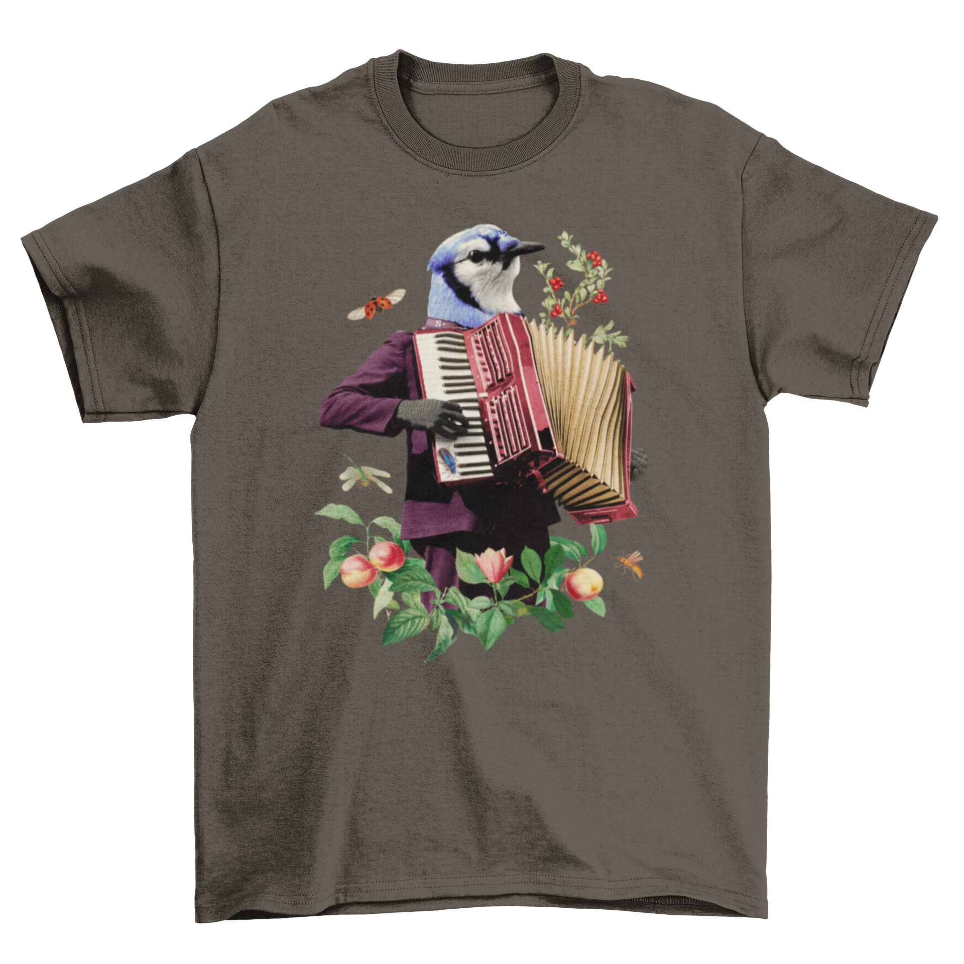 Blue bird fancy wildlife nature animal musician t-shirt