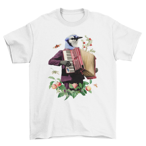 Blue bird fancy wildlife nature animal musician t-shirt