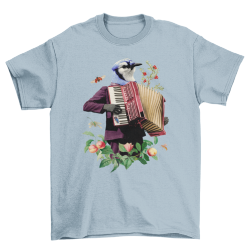 Blue bird fancy wildlife nature animal musician t-shirt