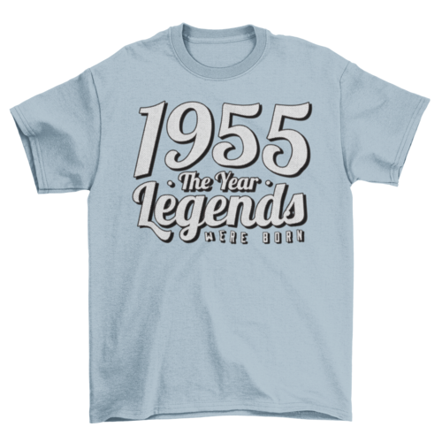 1955 legends lettering t-shirt