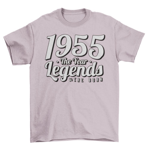 1955 legends lettering t-shirt