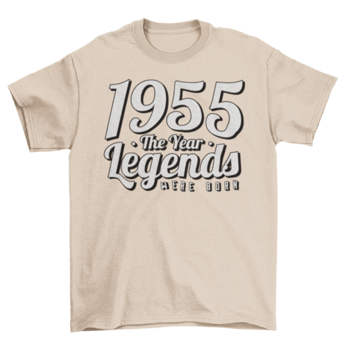 1955 legends lettering t-shirt