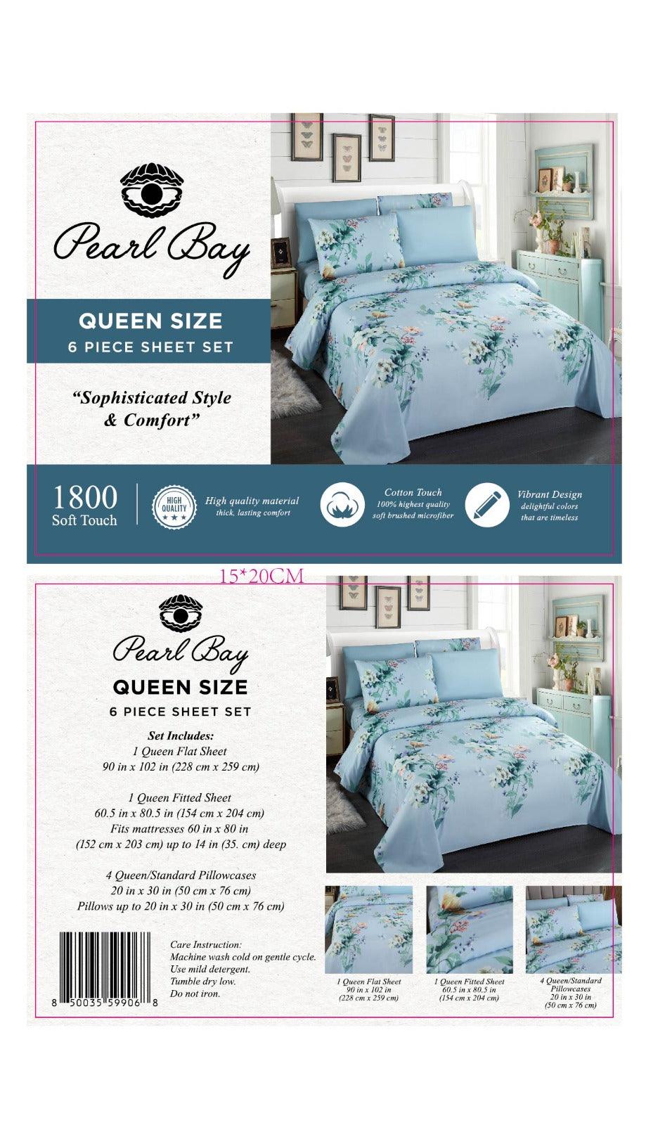 Pearl Bay 6 Piece Bed Sheet Set (12 Styles)