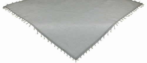 XD13187 Beaded Sheer Table Topper,34"x34"