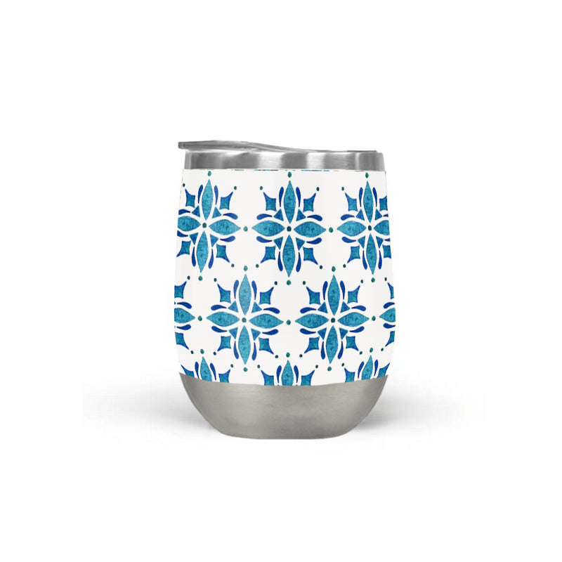 Blue Tile Wine Tumbler