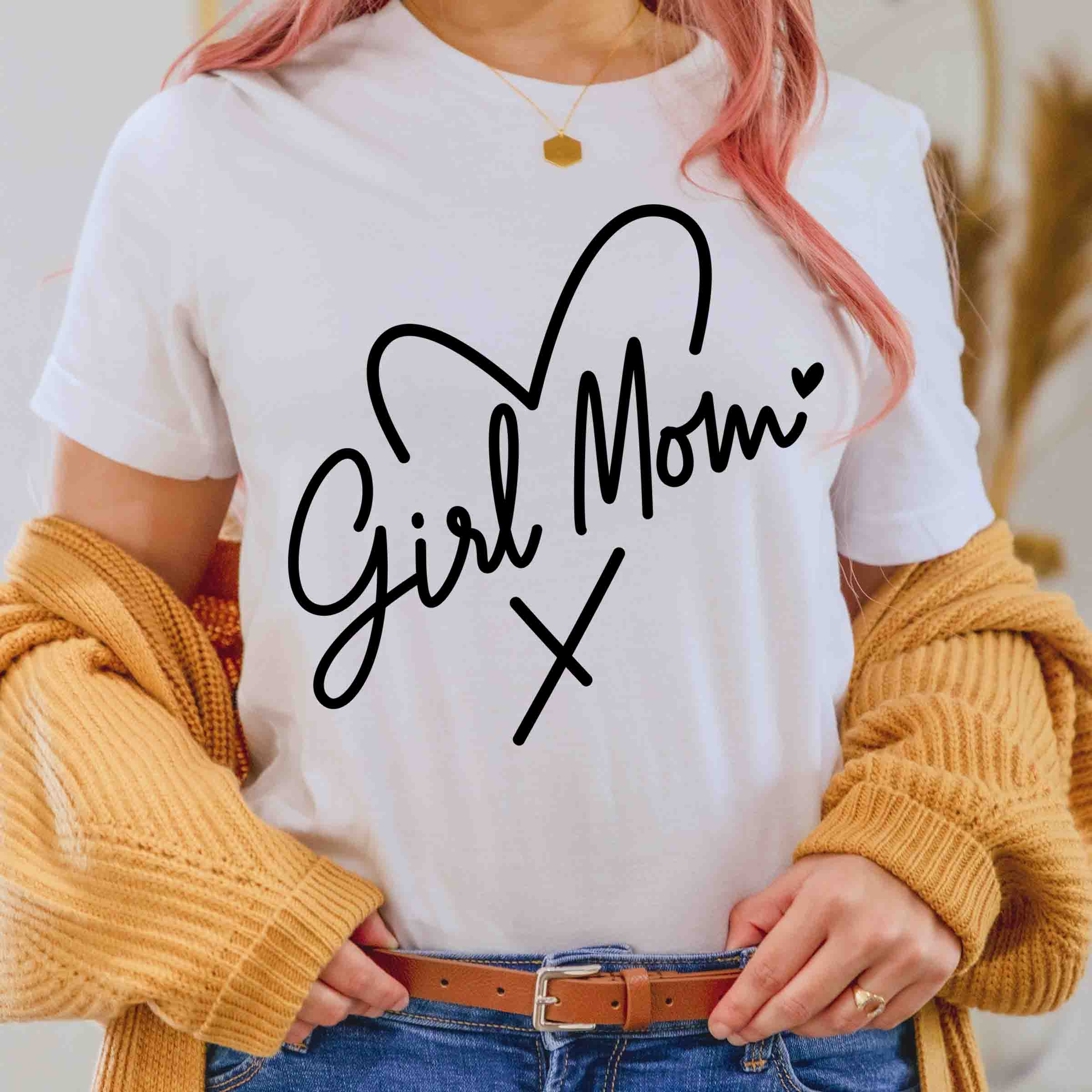 Girl Mom Mother Graphic Tee