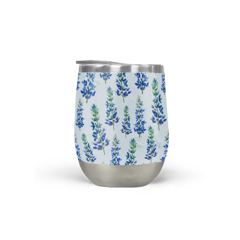 Blue Bonnet Wine Tumbler