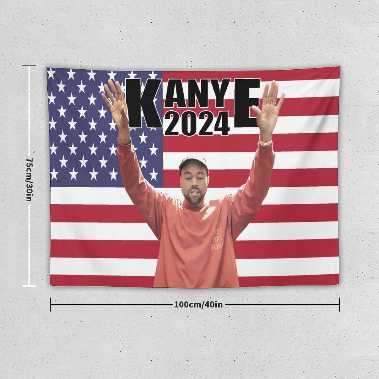 Kanye 2024 West  America Flag Tapestry