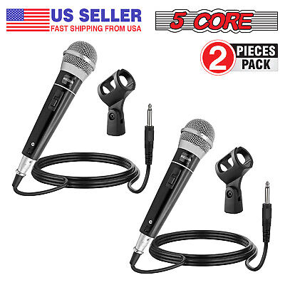 Premium Vocal Dynamic Cardioid Handheld Microphone, 2 Pcs