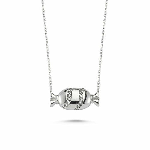 Dainty Candy Charm Silver Necklace Pendant