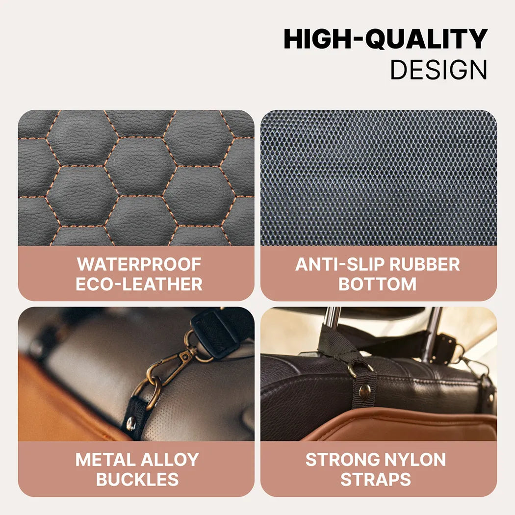 ‘Hexy’ Car Seat Back Protector – Premium Eco Leather Kick Mat