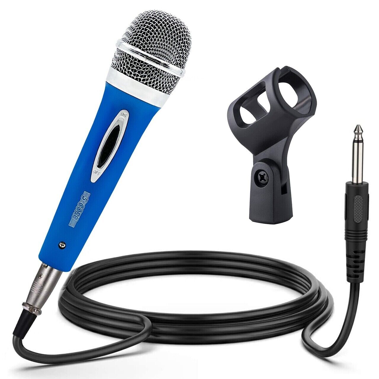 5 Core 2pcs Dynamic Microphone XLR Audio Cardioid Mic w/ Clip Vocal