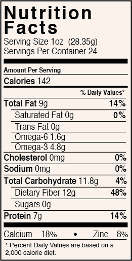 Cold Milled Raw Chia Ground - Omega-3 & Fiber Superfood Jar