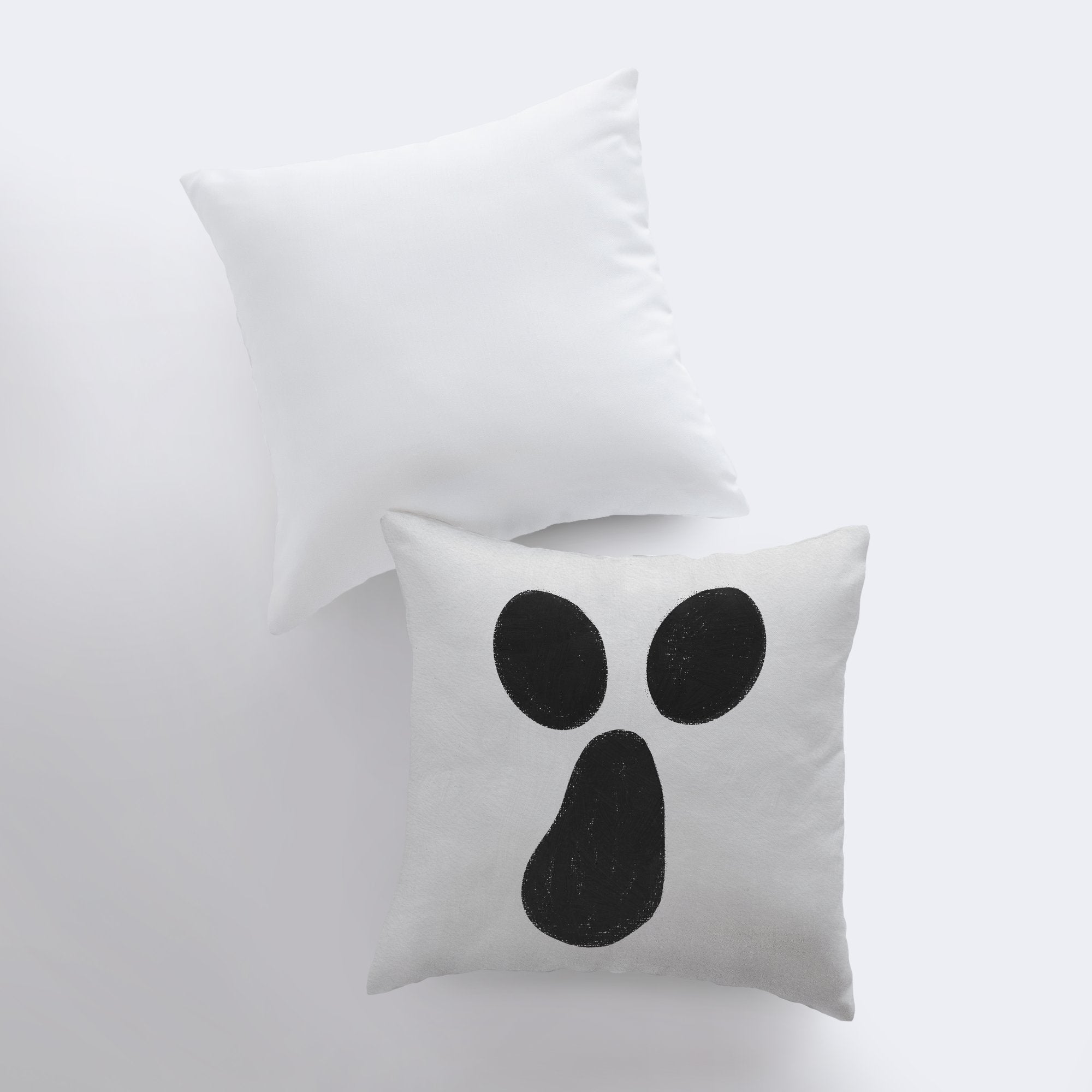 MINI Ghost on White Pillow Cover