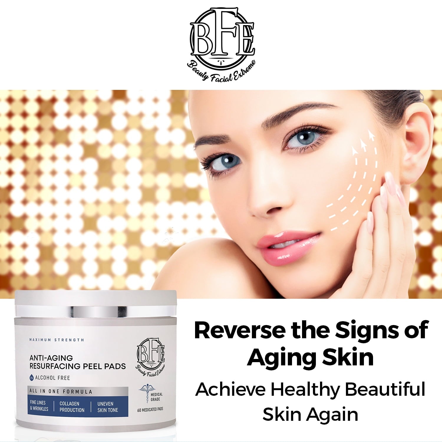 Beauty Facial Extreme Anti-Aging Resurfacing Peel Pads