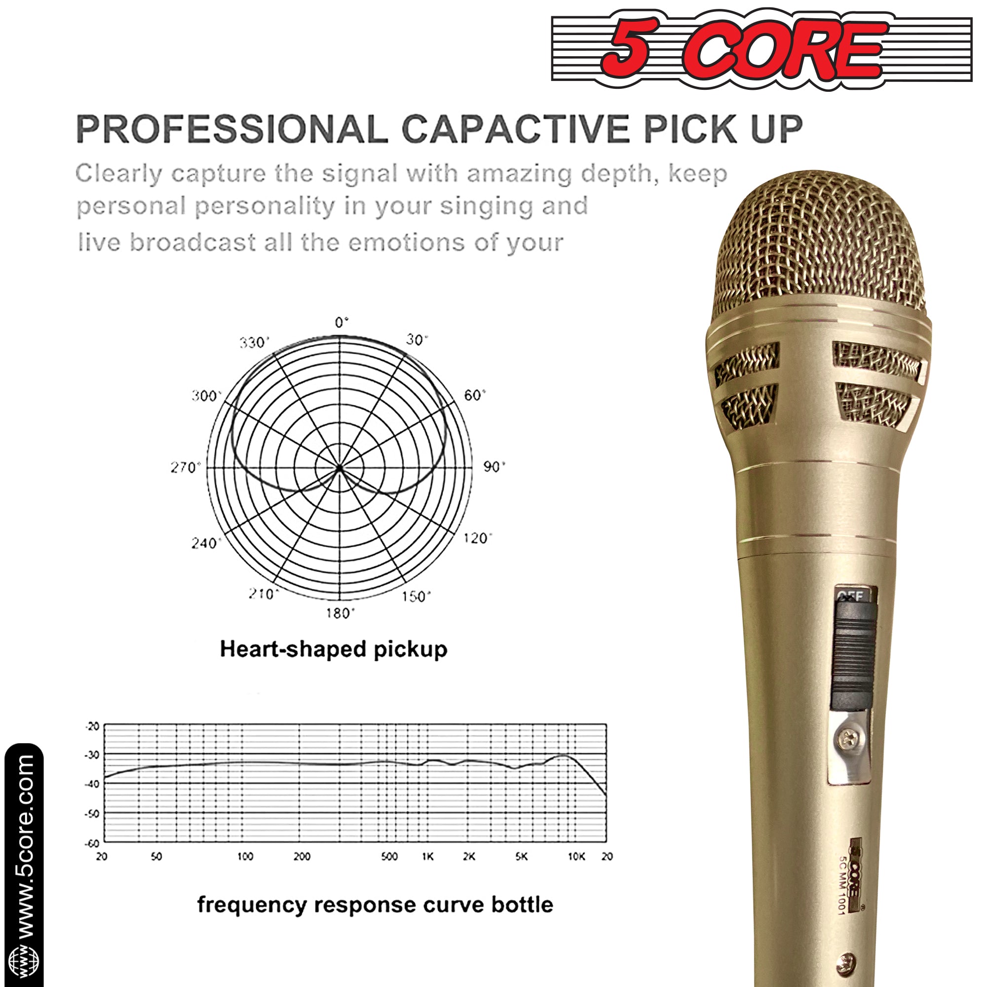 Vocal Dynamic Cardioid Handheld Microphone Magnet Karaoke