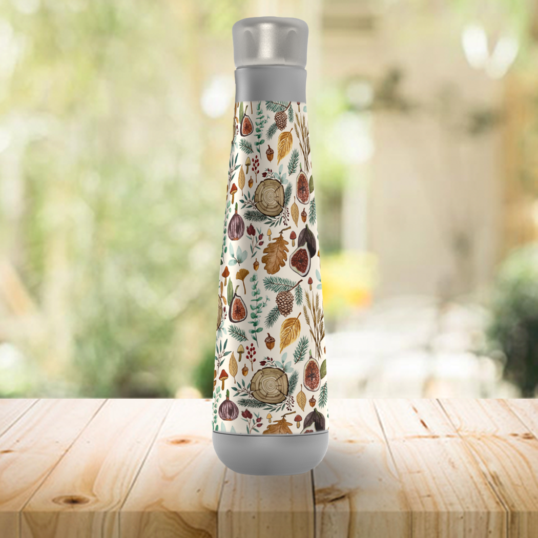 Figs, Mushrooms and Leaves Peristyle Water Bottle