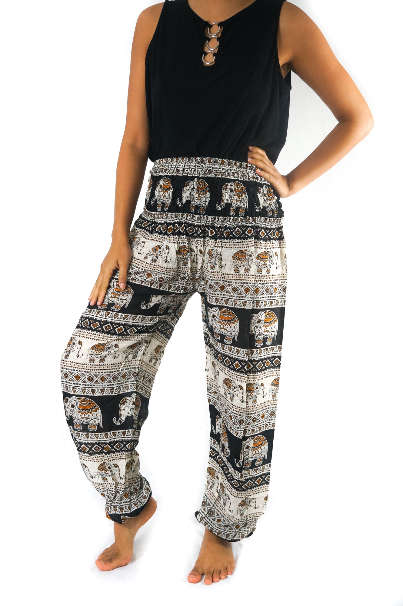 Black ELEPHANT Pants Women Boho Pants Hippie Pants Yoga