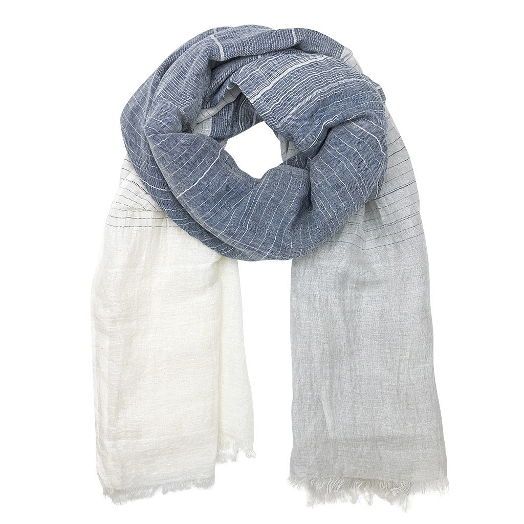 Linen Cotton Blend Wrap Scarf