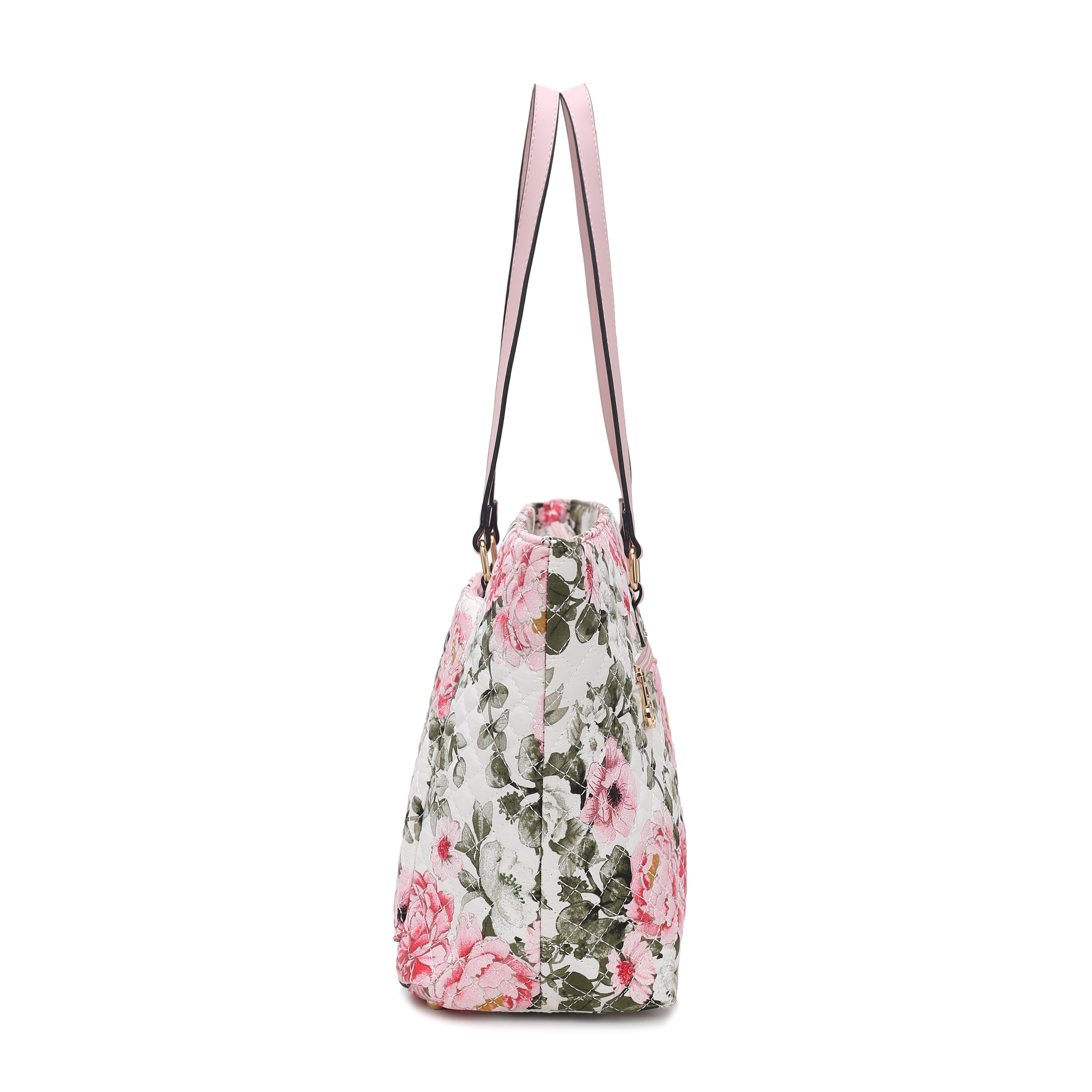 Hallie Quilted Cotton Botanical Pattern Women Tote Bag