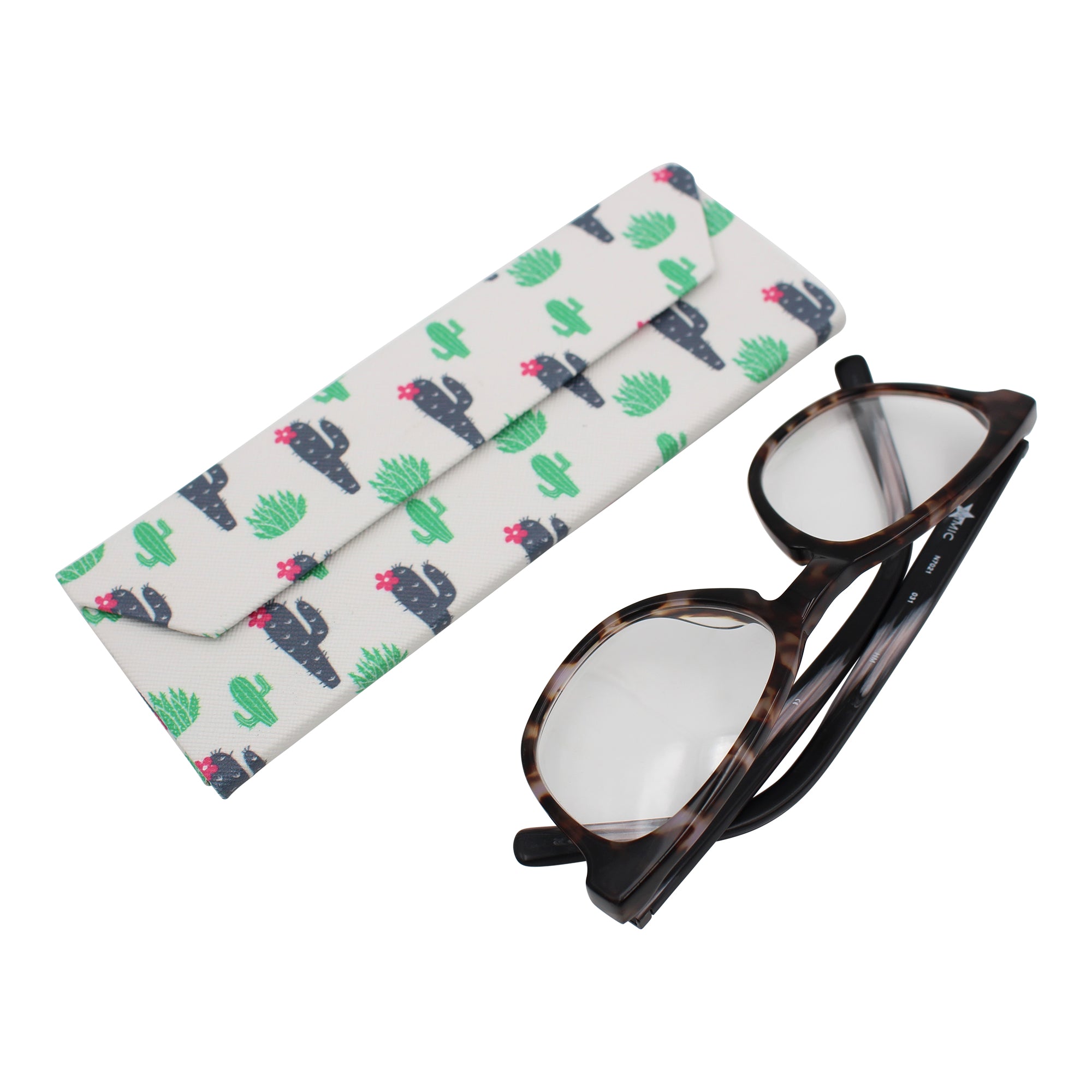 REAL SIC Cactus PU Leather Glasses Case - Cactus (Small)