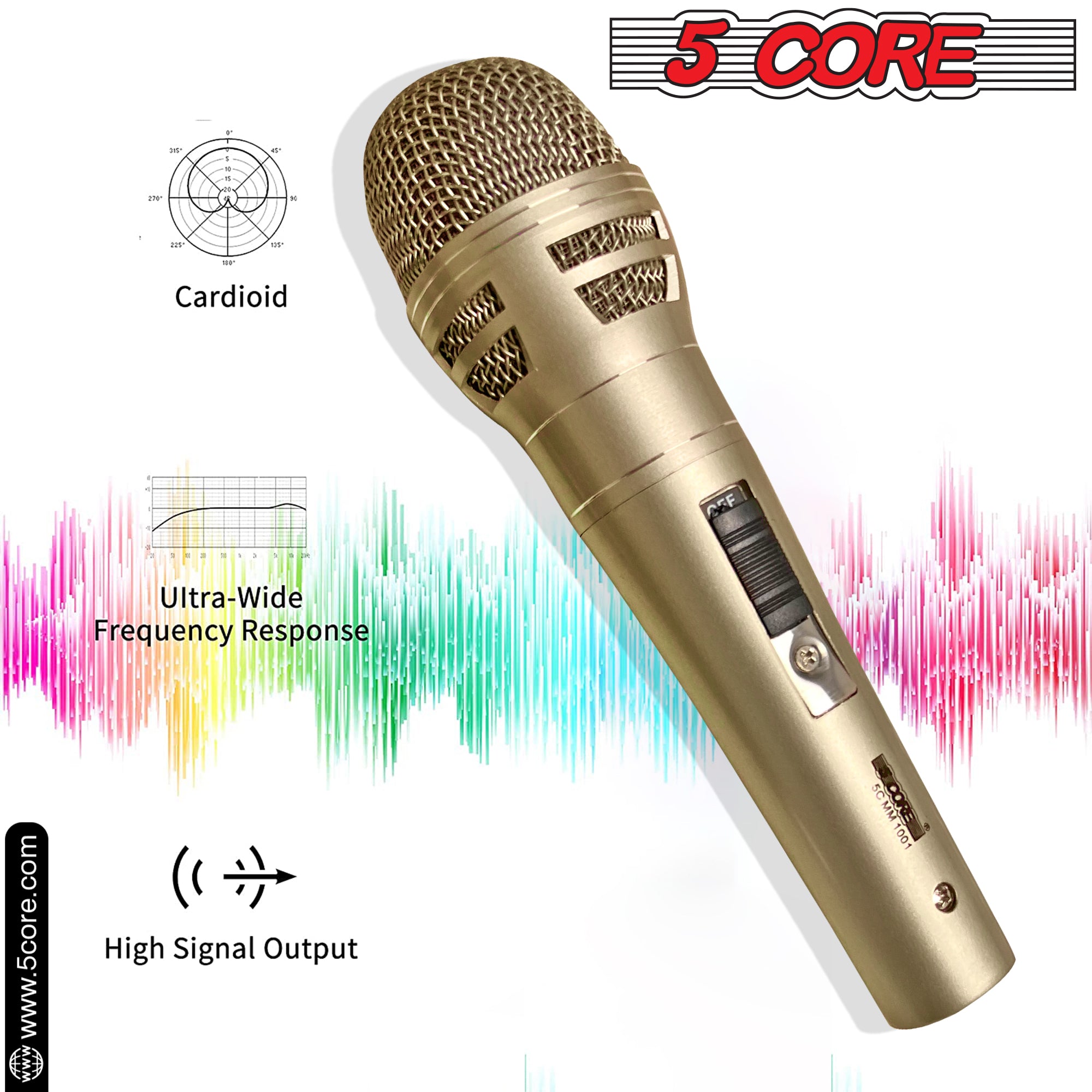 Vocal Dynamic Cardioid Handheld Microphone Magnet Karaoke