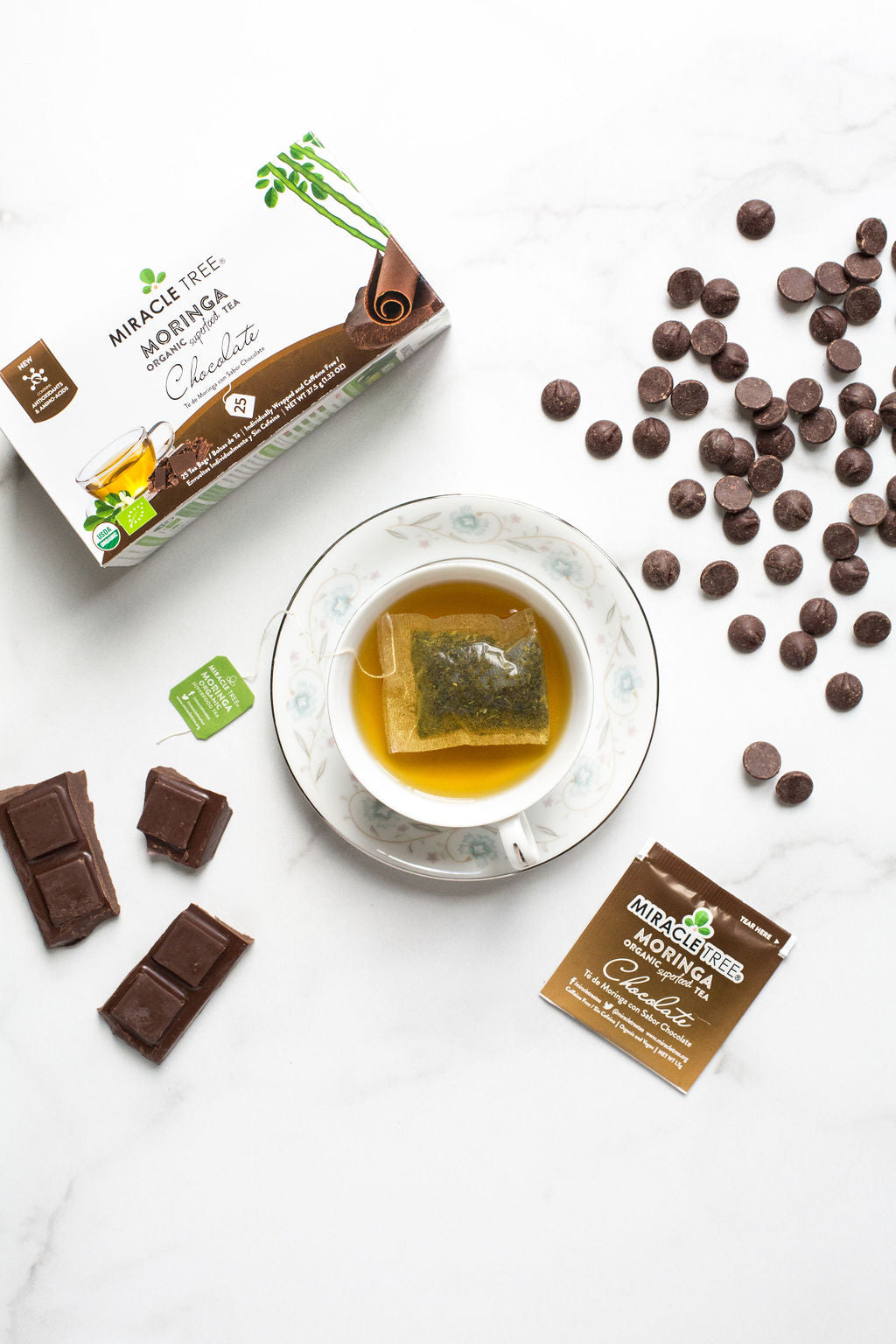 Miracle Tree's Organic Moringa Tea, Chocolate