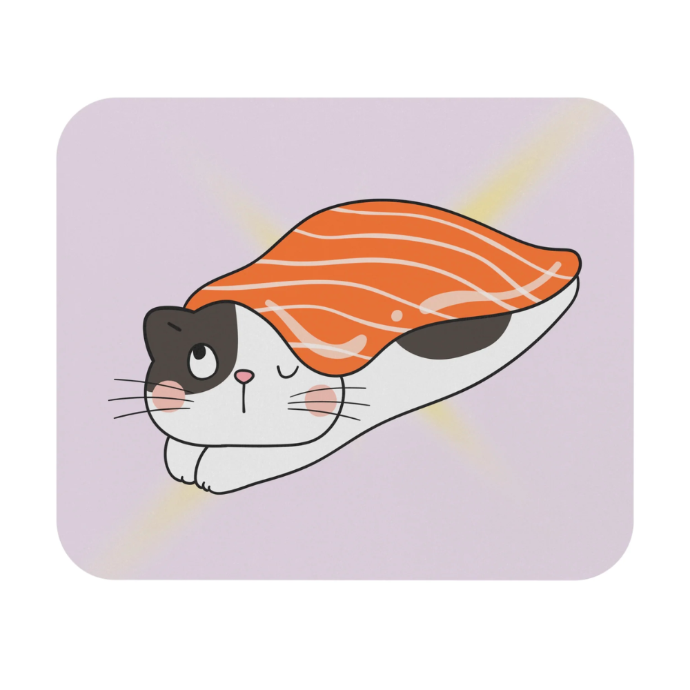Adorabl Kawaii Cat Sushi Mouse Pad