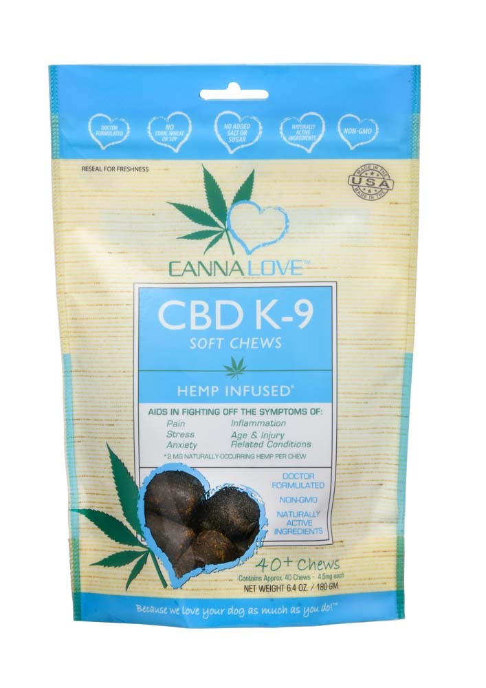 CannaLove Soft Chews Hemp Infused Dog Treat 6.4 oz