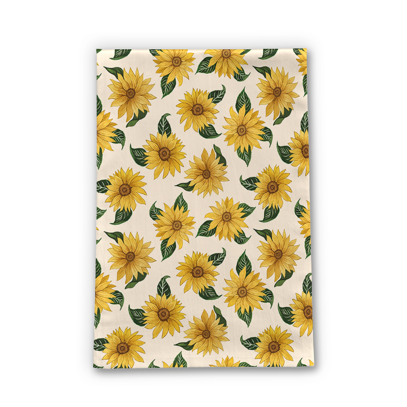 Summer Sunflower Tea Towel