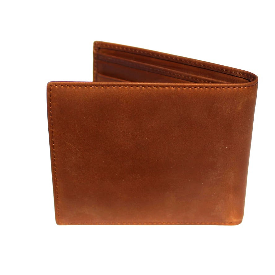 Genuine Leather Baseball Wallet Bifold RFID Blocking by Ballpark Elite