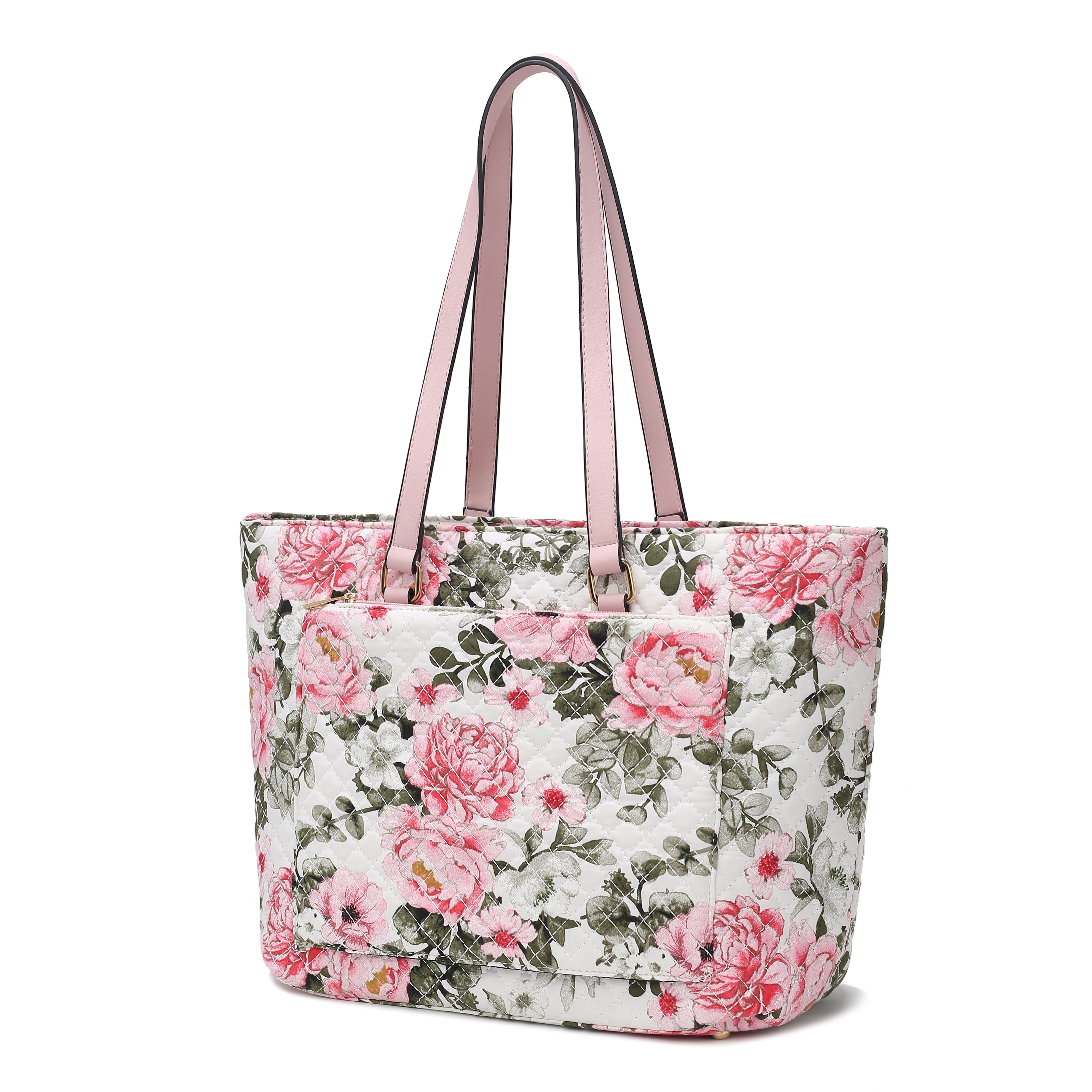 Hallie Quilted Cotton Botanical Pattern Women Tote Bag