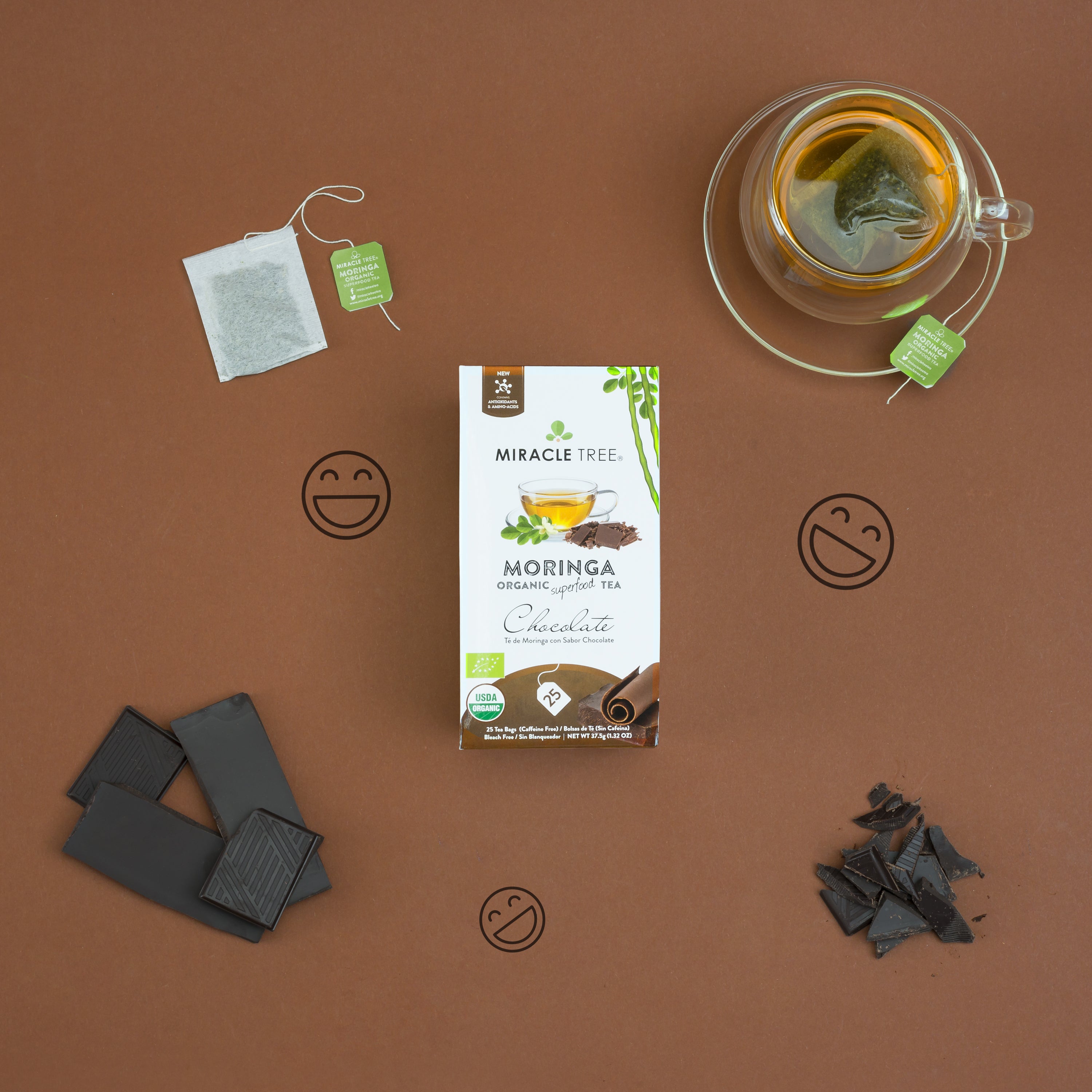 Miracle Tree's Organic Moringa Tea, Chocolate