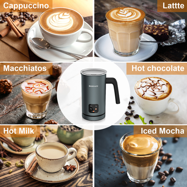 4 IN 1 Automatic Hot and Cold Foam Maker Frother for Coffee