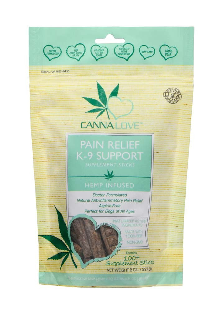 CannaLove Pain Relief Hemp Infused Dog Treat 8 oz