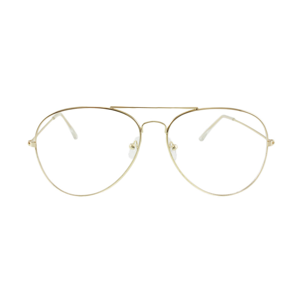 MQ Maverick Clear Lens Glasses in Gold / Clear