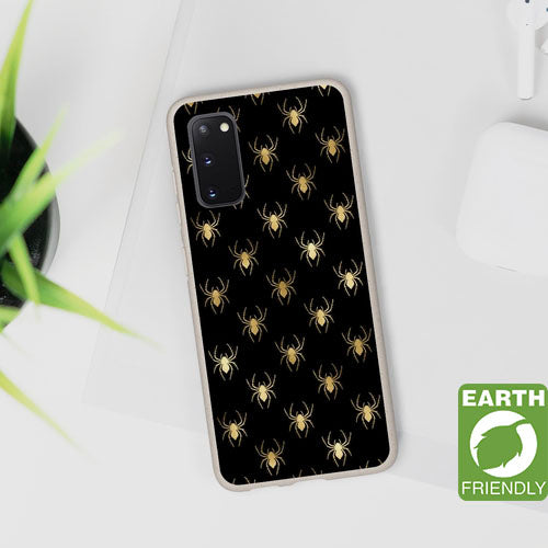 Eco Friendly Biodegradable Phone Case Halloween Spiders