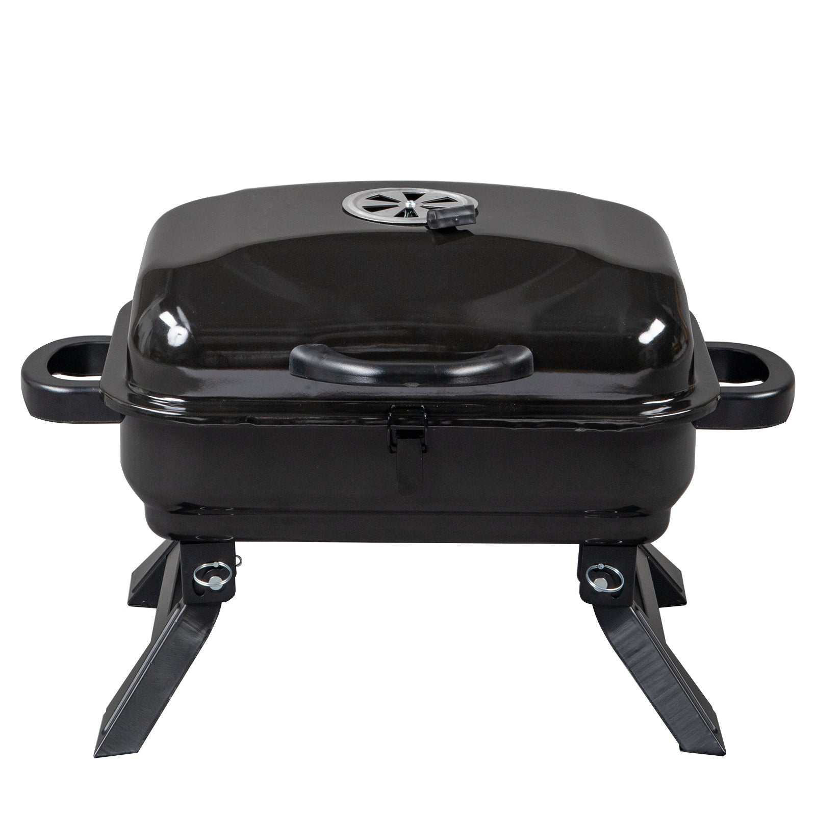 Portable Folding Charcoal Grill BBQ and Smoker with Lid