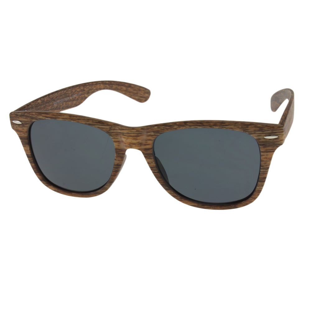 MQ Lafayette Sunglasses in Faux Oakwood / Smoke