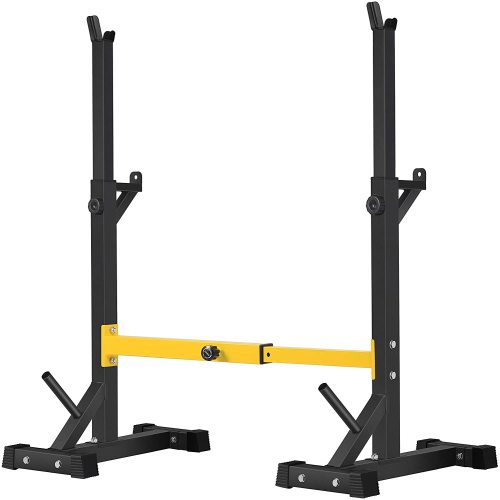 Pair of Squat Rack Stand Barbell Free Press Bench Home Gym Dumbbell