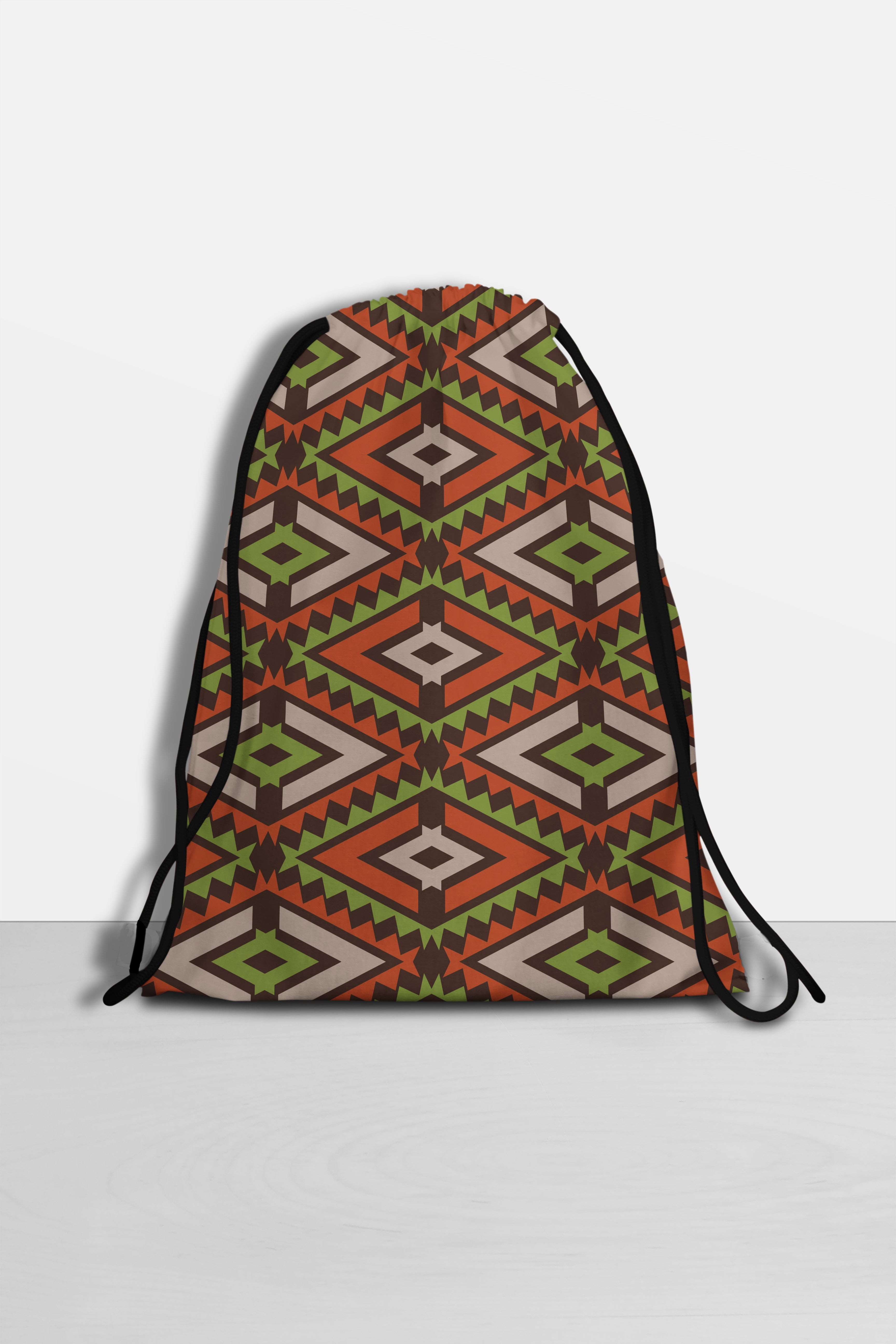 Aztec Boho Drawstring bag