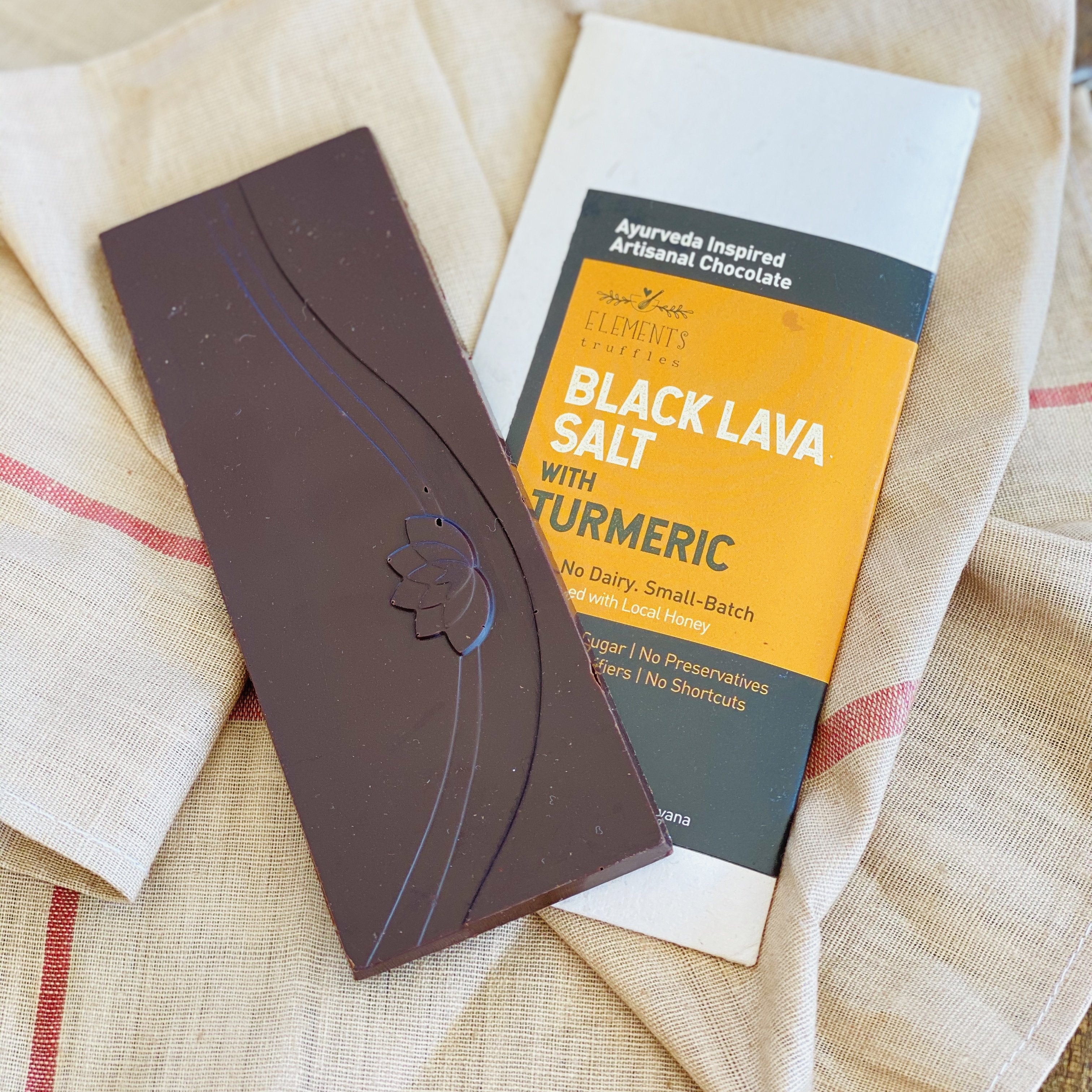 Black Lava Salt with Turmeric Chocolate Bar - Pack of 3