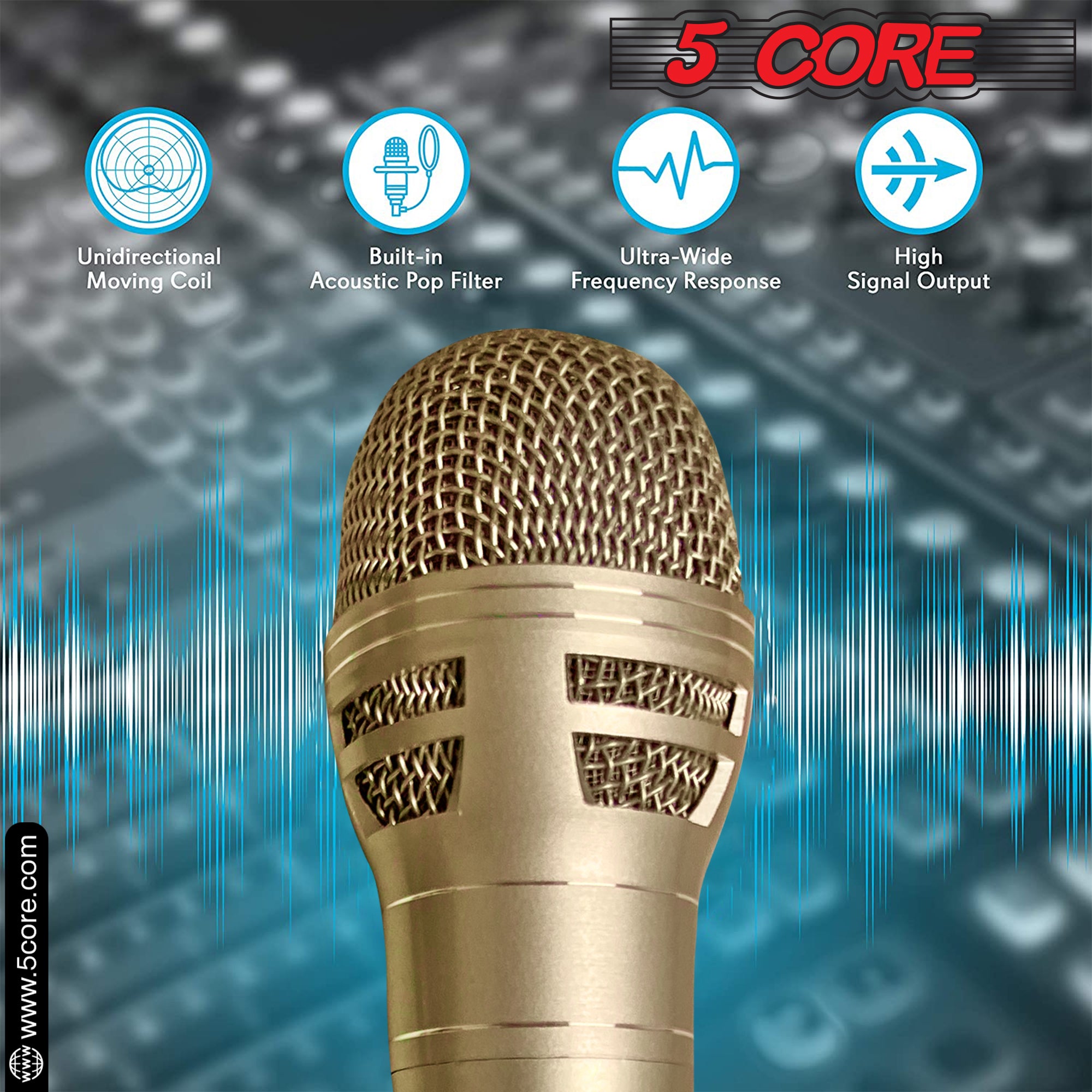 Vocal Dynamic Cardioid Handheld Microphone Magnet Karaoke